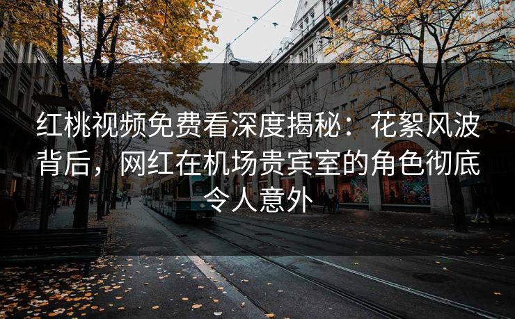 红桃视频免费看深度揭秘：花絮风波背后，网红在机场贵宾室的角色彻底令人意外